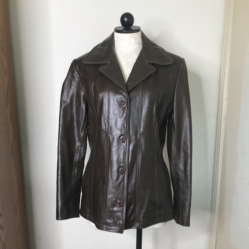 Maxima Wilsons Brown Leather Jacket size M
